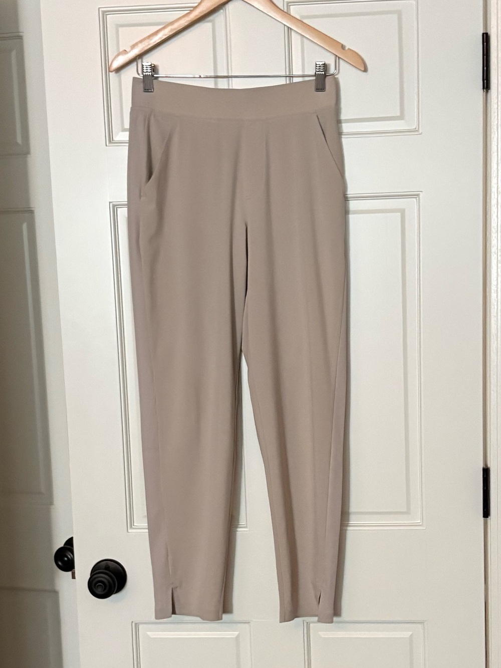 Athleta Ankle-Length High-Waist Pants in Taupe